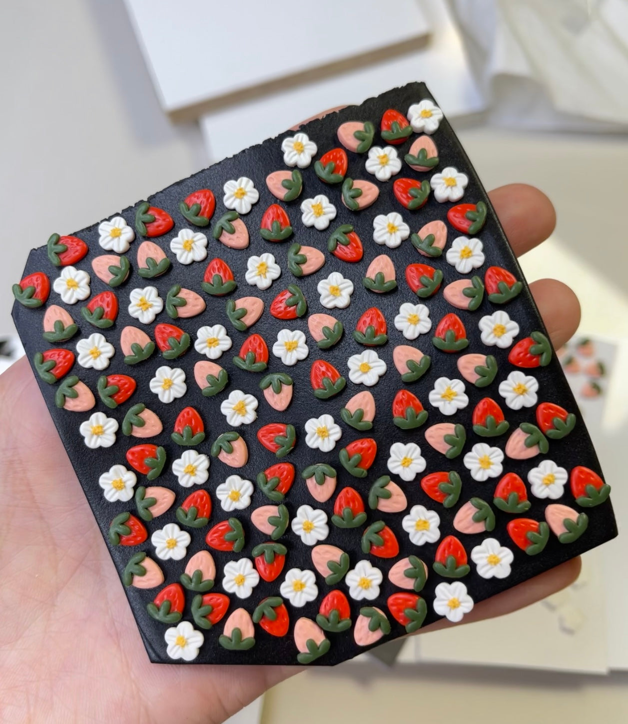 Polymer clay online flower slab